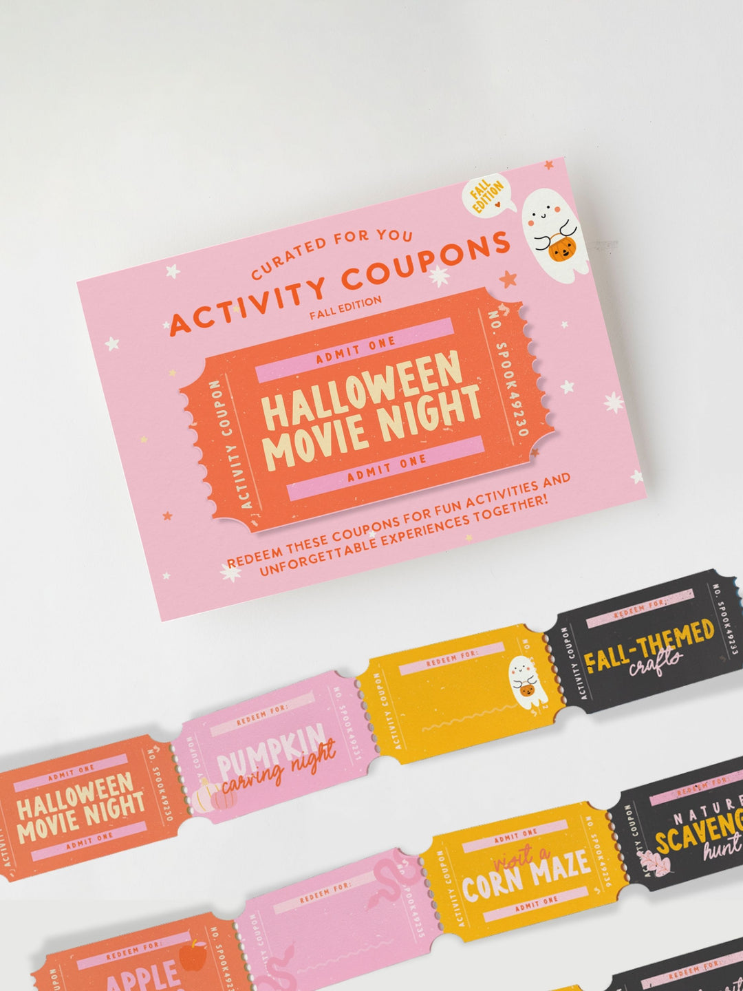 Fall Activity Coupons | Boo Basket Stuffer for Kids &amp; Adults