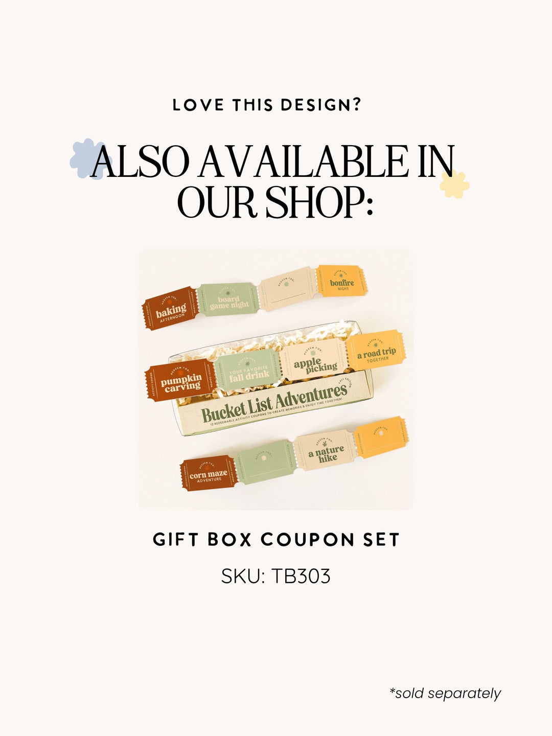 Fall Activity Coupon Pack - Boo Basket Stuffer