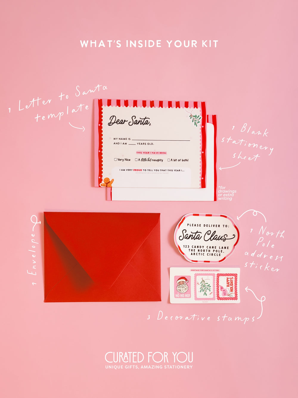 Letter to Santa Kit for Kids - Mini Pack