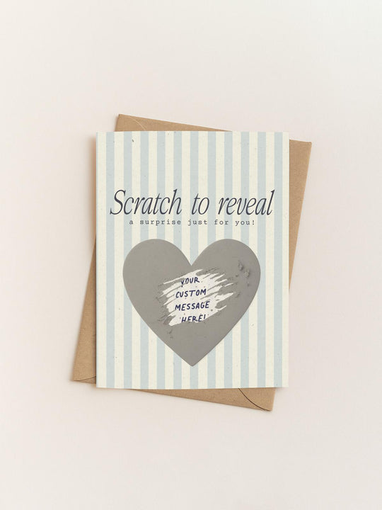 The Striped Heart Scratch-Off Card - Minimal