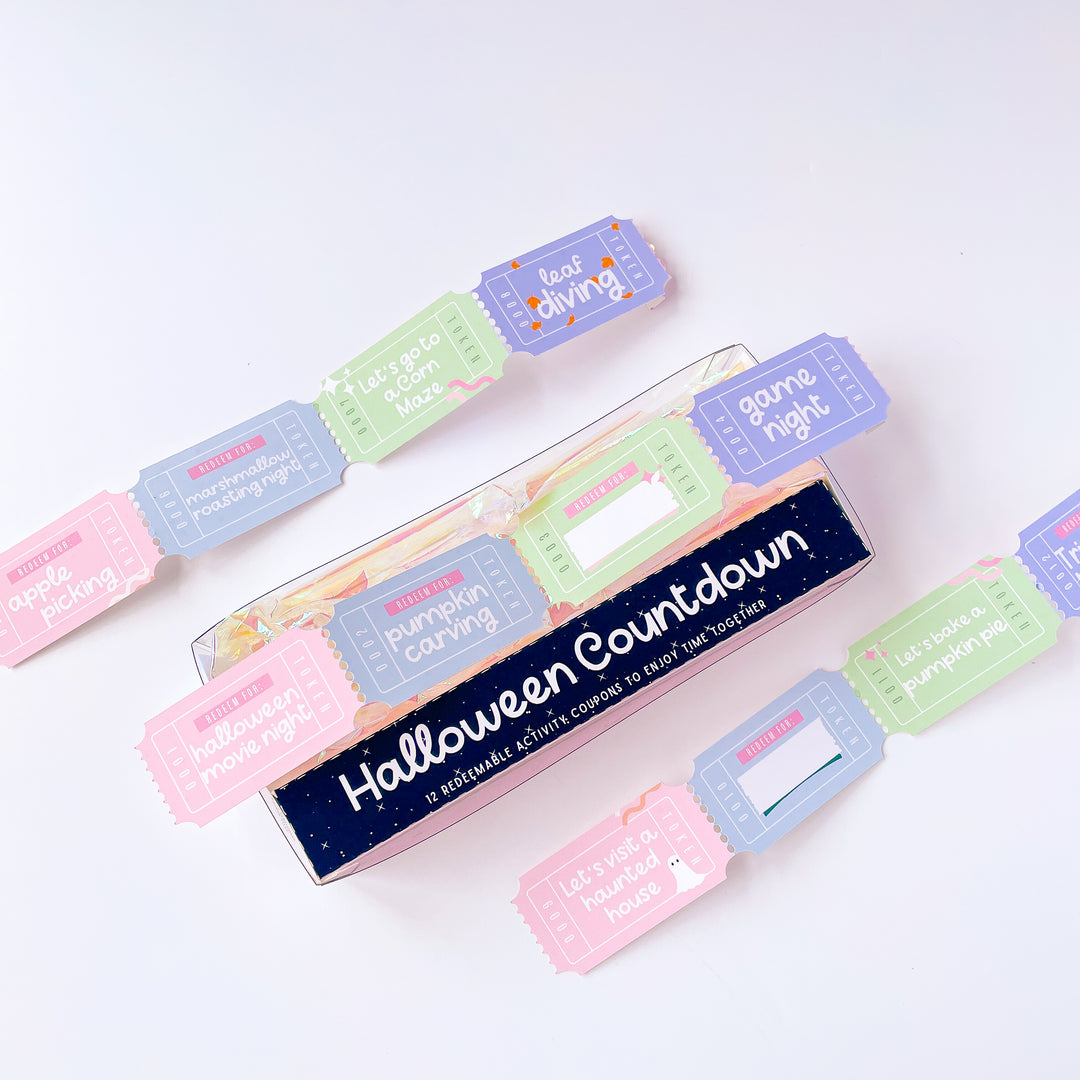 Boo basket gift idea with Halloween activity coupons as a candy alternative.