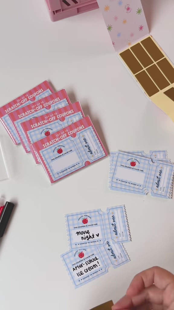 Scratch-Off Reward Coupons for Kids | Set of 10