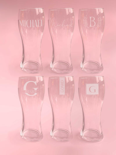 Engraved Beer Glass