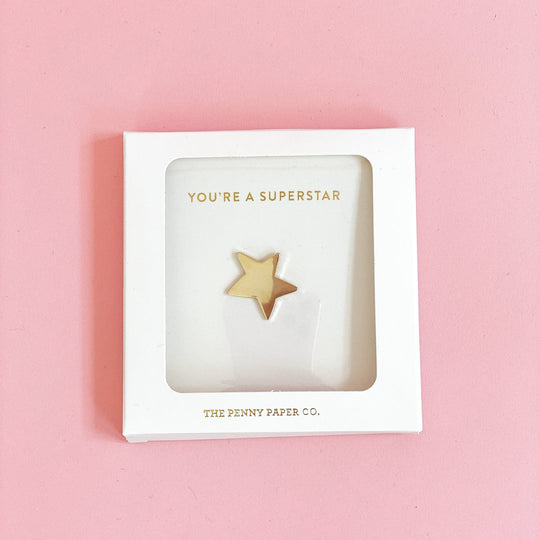 You're A Superstar, Gold Star Enamel Pin