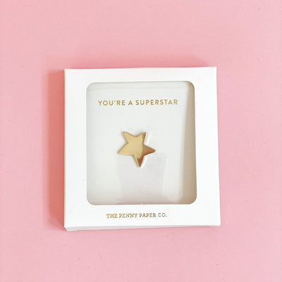 You're A Superstar, Gold Star Enamel Pin
