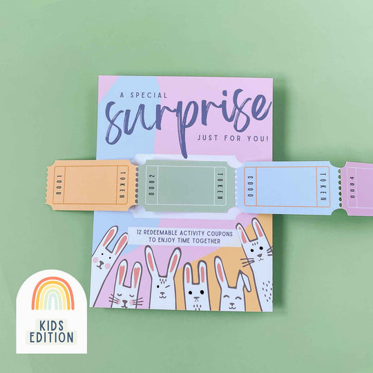 Pastel Activity Coupons for Kids - Card