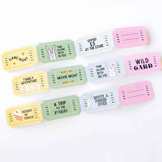 Pastel Activity Coupons for Kids - Card