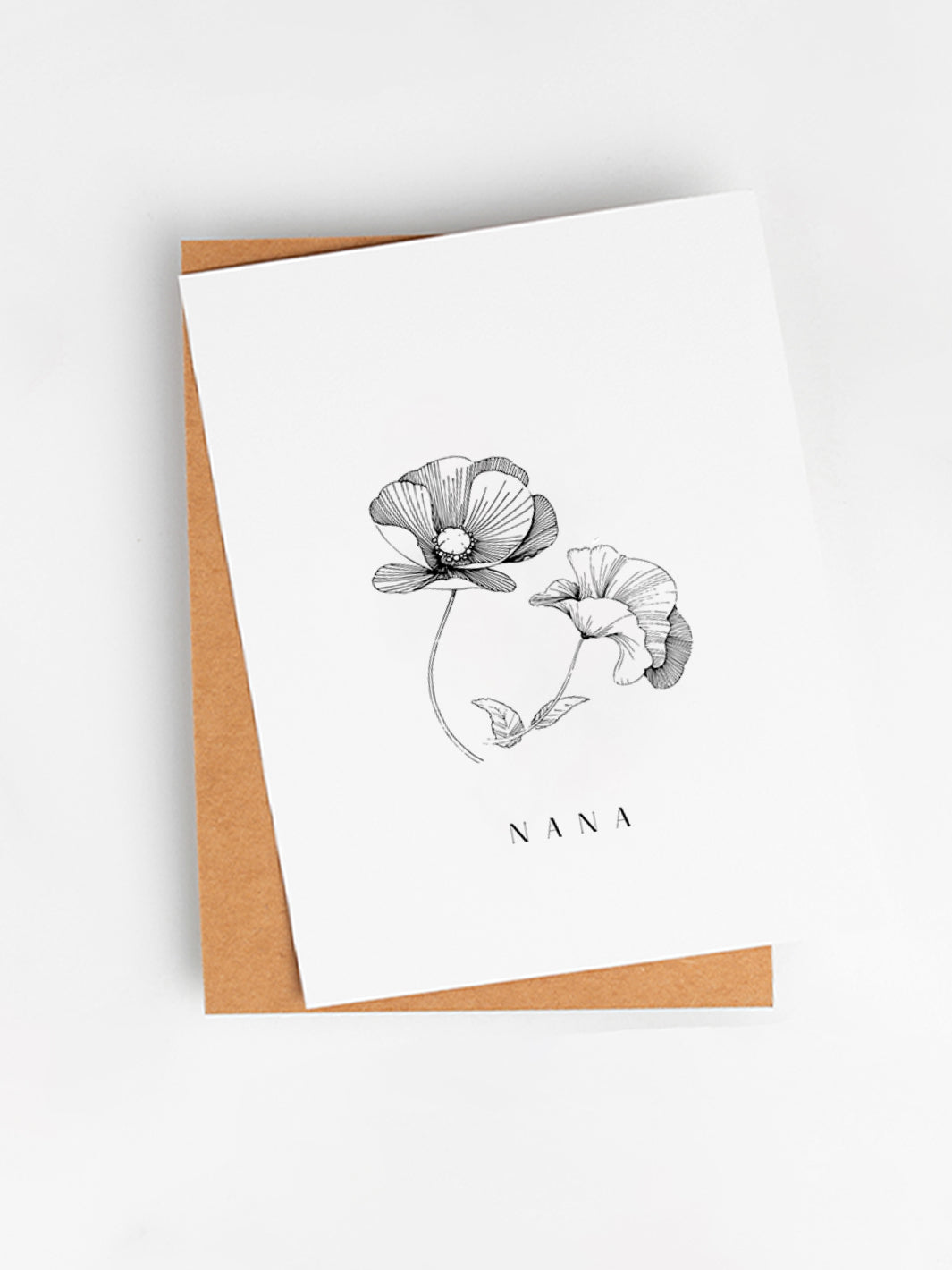 Nana - Minimal Floral Card