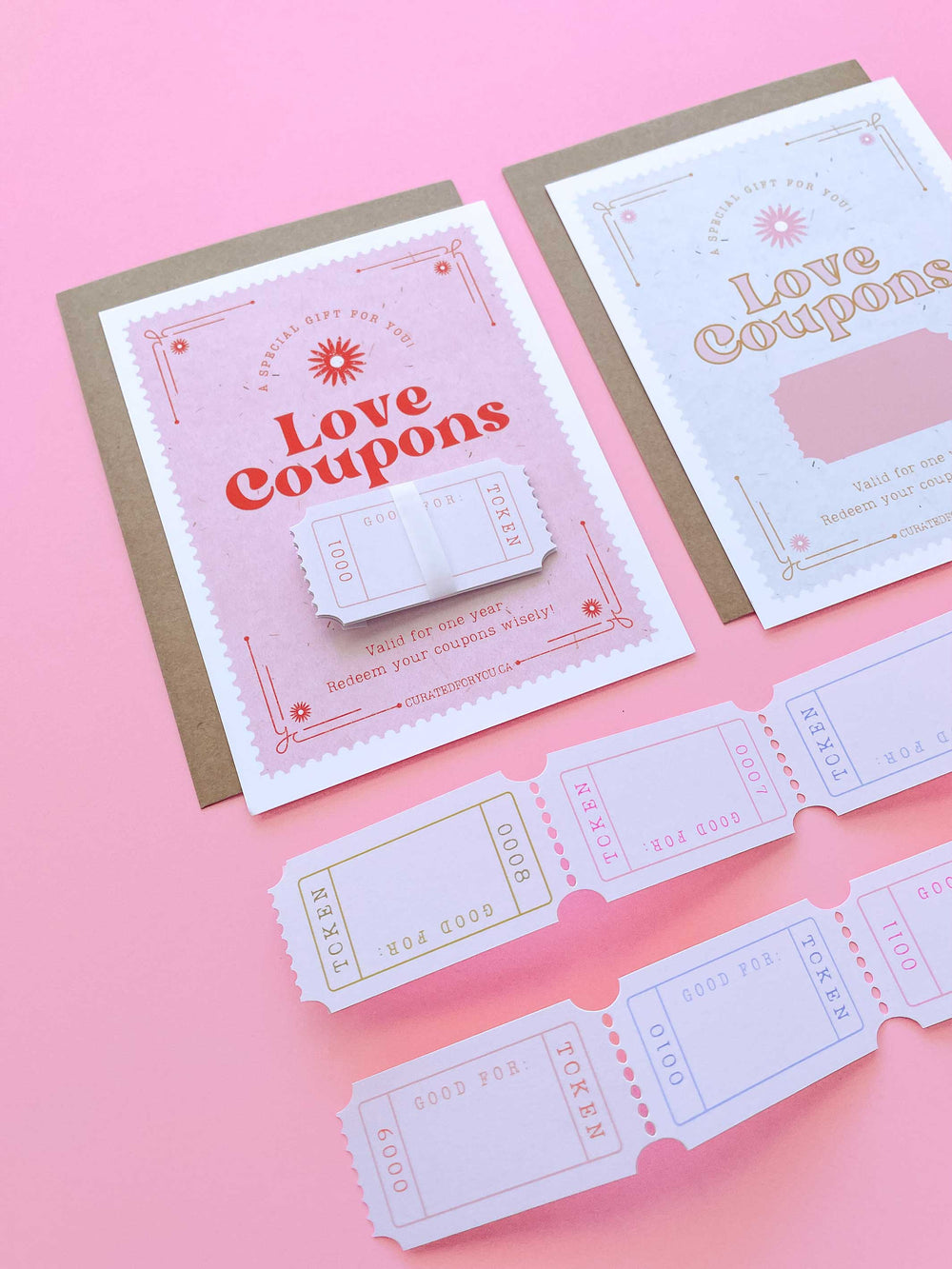 Vintage Love Coupons - Blank Tickets for DIY Gifts & Anniversaries