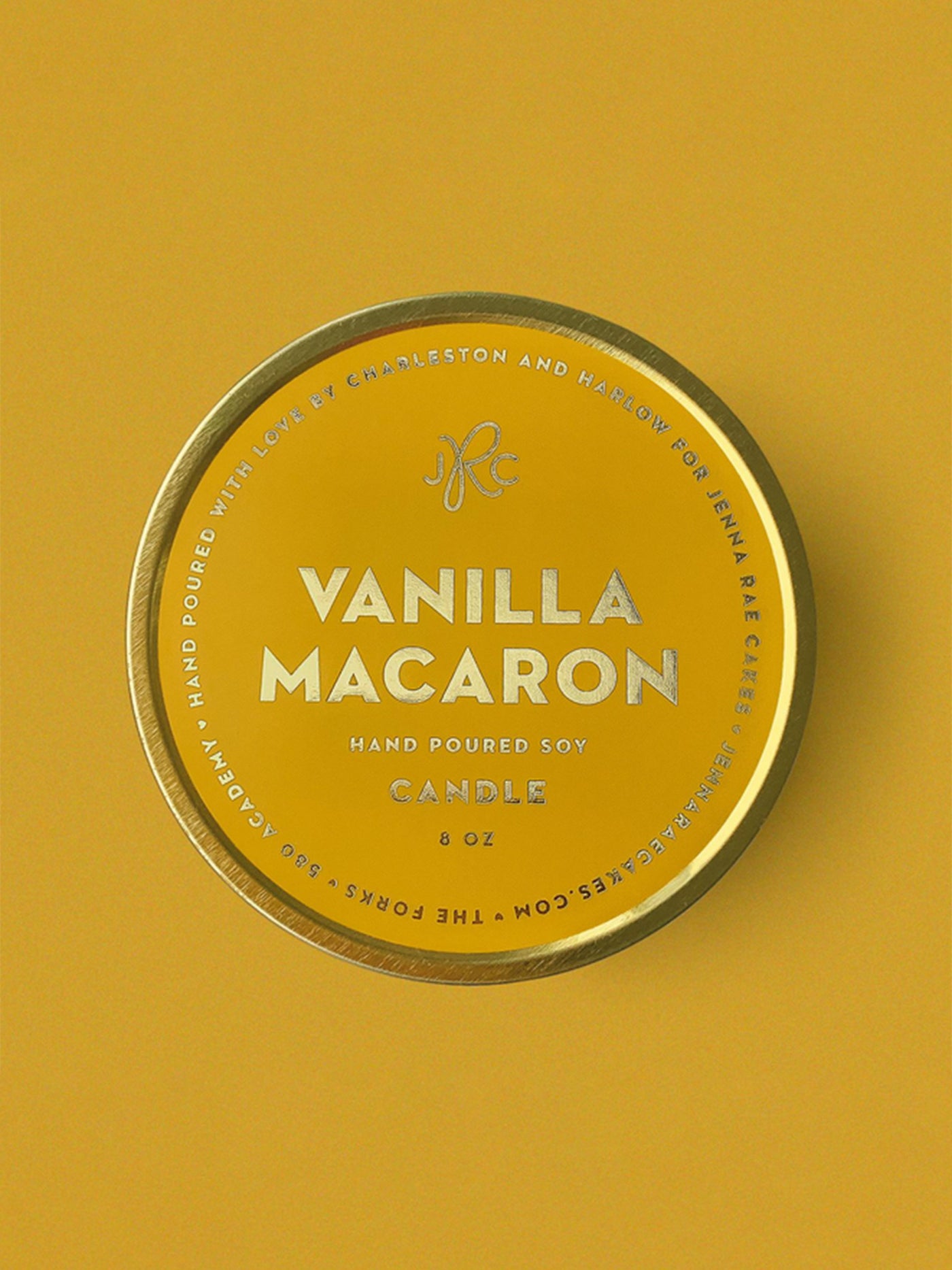 Vanilla Macaron Travel Soy Candle - Jenna Rae Cakes