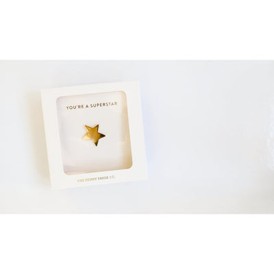 You're A Superstar, Gold Star Enamel Pin
