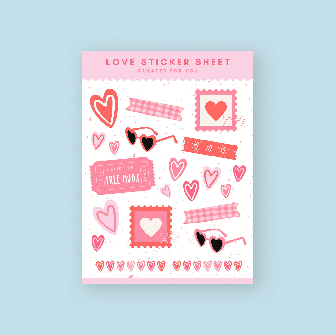 Love Sticker Sheet - Valentine's Day Stickers